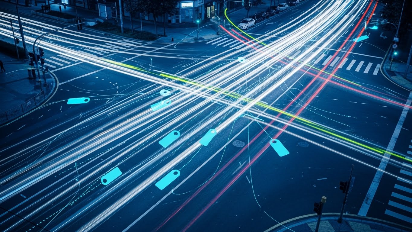 (Hyper-lapse Data): Urban Data Flow + Real-Time Volume Tracking