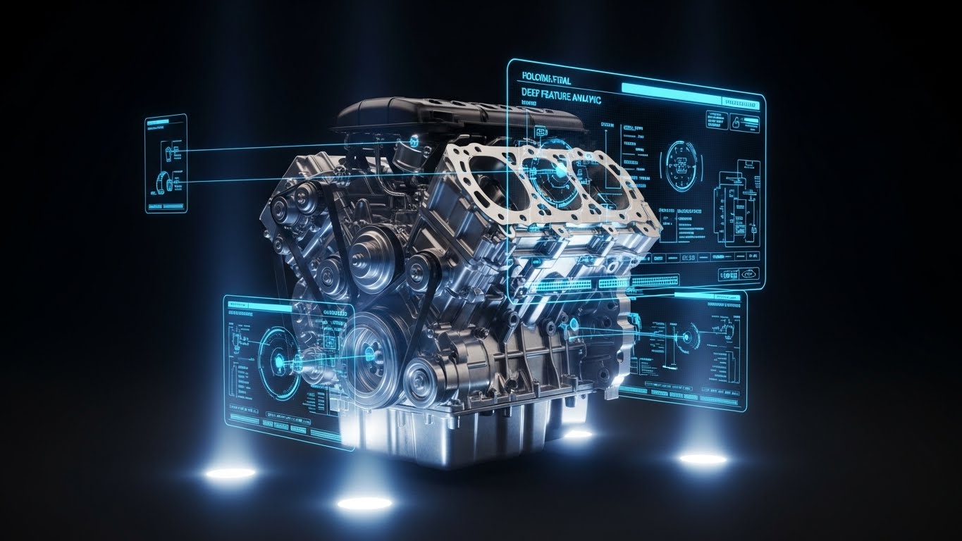 (Exploded View): Engine & Data + Granular Precision