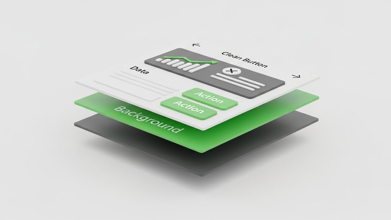 (3D Parallax UI): Exploded Interface + Revealing Depth Without Clutter