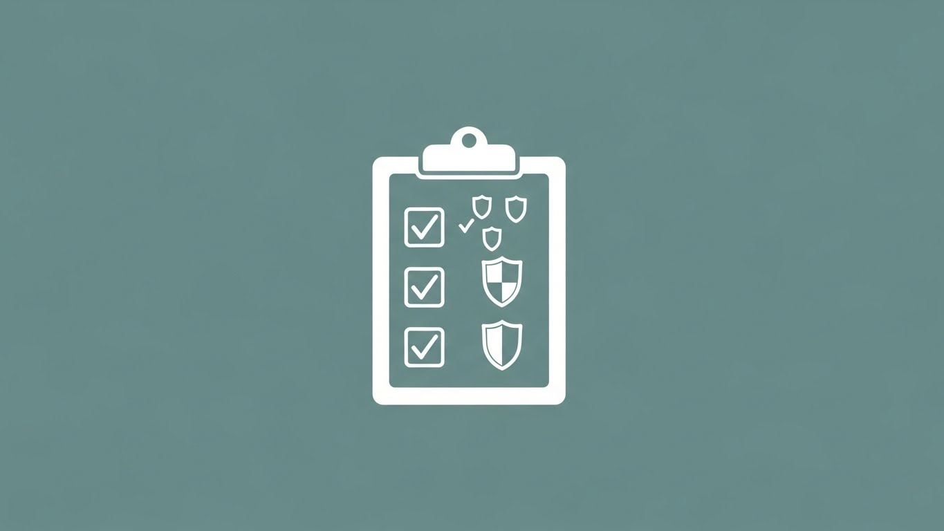 (Minimalist Flat 2D): Geometric Checklist + Simplifying Compliance Complexity