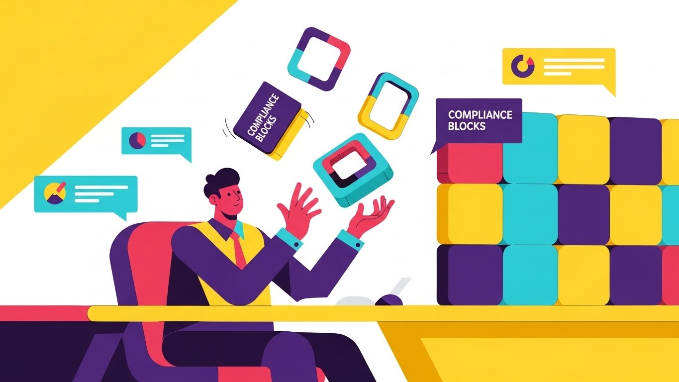 (2D Animation & UI): Modular Building Blocks + Gamifying Continuous Compliance