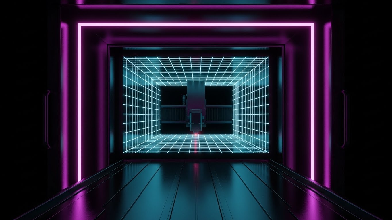 Futuristic Neon/Dark Mode: Neon Precision + Highlighting path optimization clarity