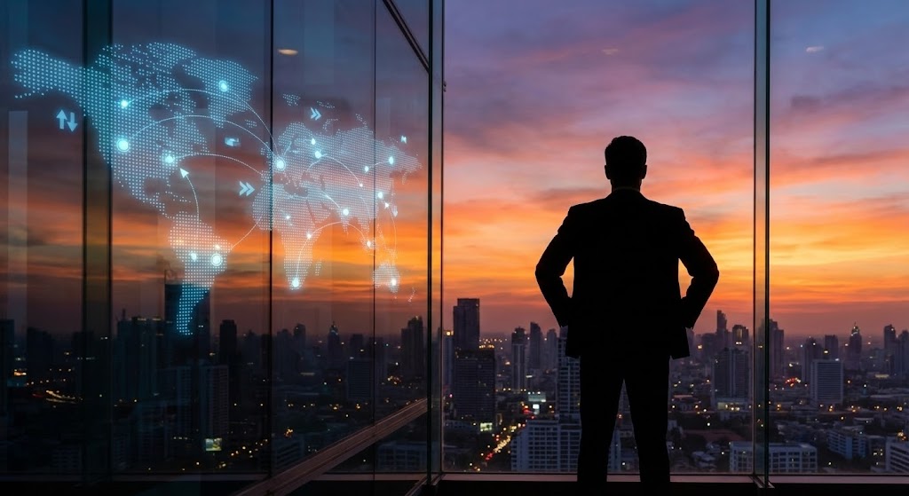 Aspirational Stock Montage: Global Vision + Driving cross-sell/upsell