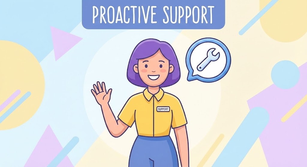 2D Character-Driven Story: Friendly Support + Humanizing proactive support