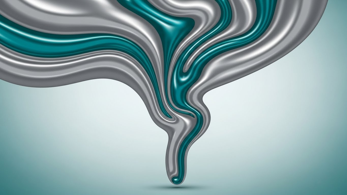 Abstract 2D flat vector: Liquid Flow + Metaphor for seamless data capture