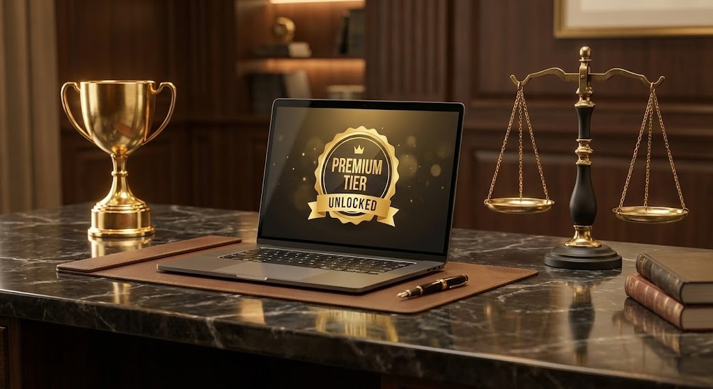 (Photorealistic 3D Renders): Luxury Desk + Motivating Premium Upsells