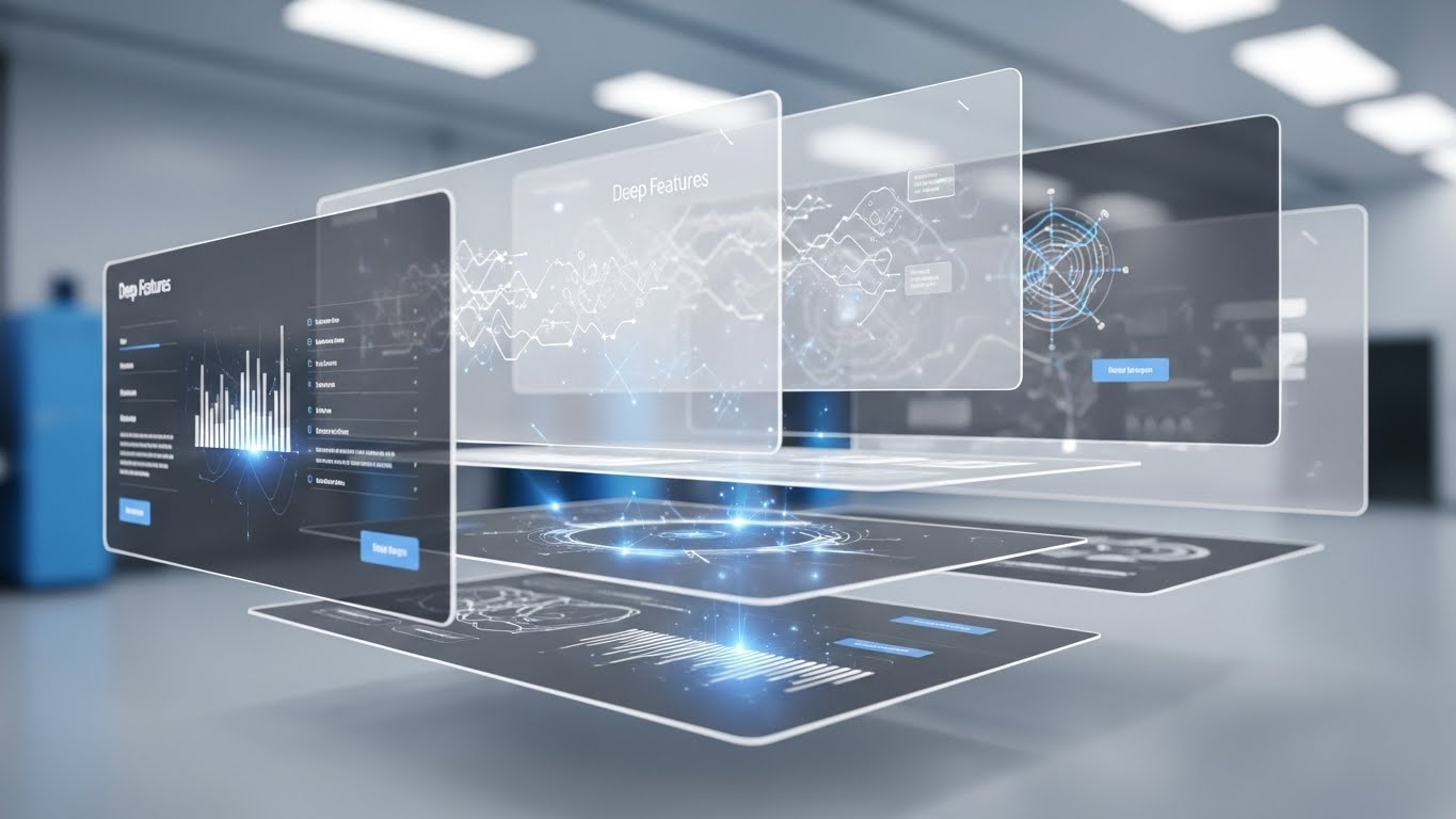 (3D Parallax UI Presentation): Layer Reveal + Driving Deep Feature Adoption