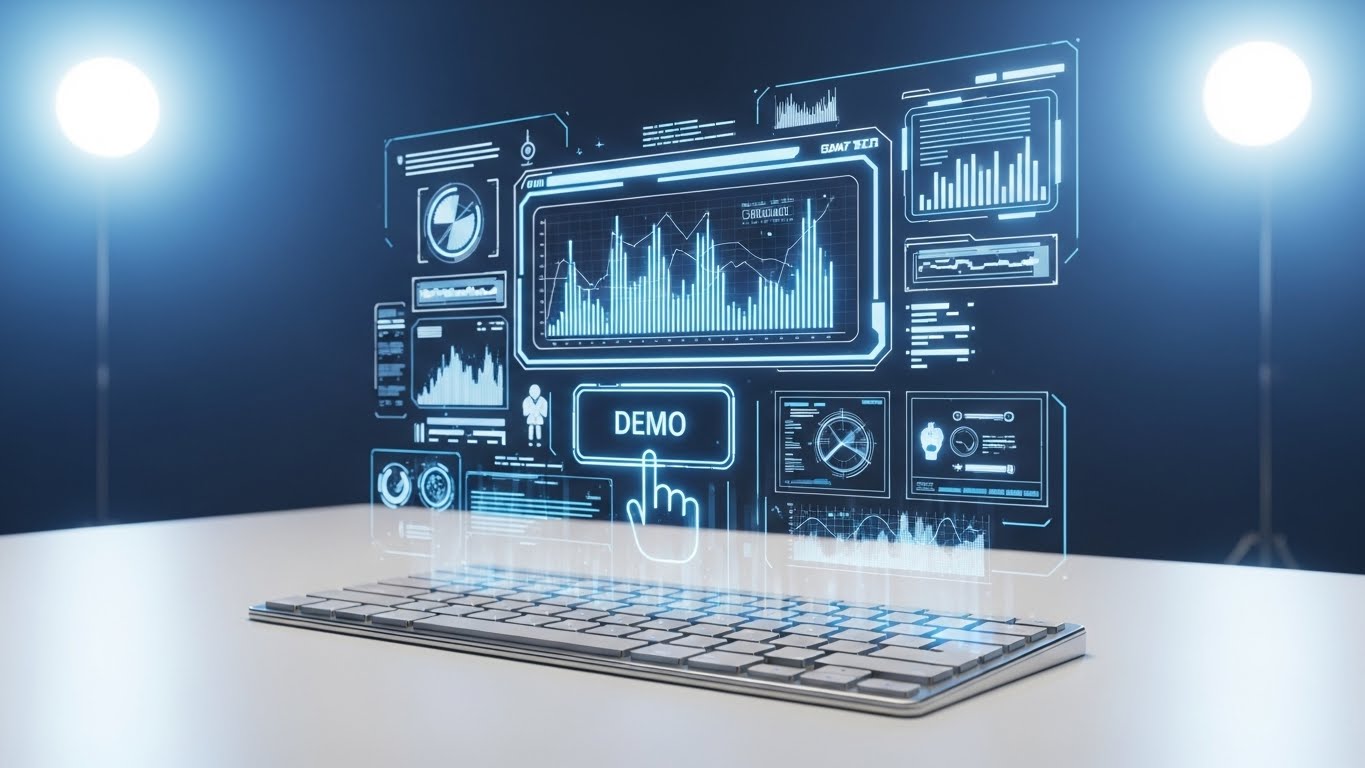 (Holographic UI): Floating Demo Button + Driving Interactive Demand