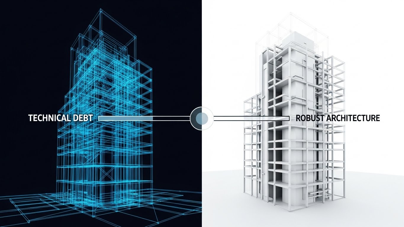 (Wireframe Split): Blueprint Slider Reveal + Defining Robust Architecture