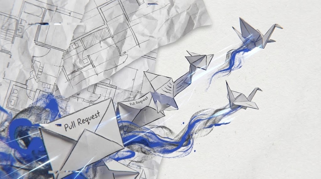 (Mixed Media): Digital Origami Flight + Transforming Static Code