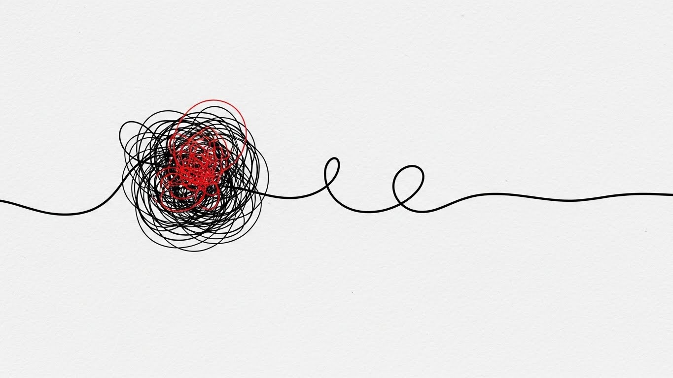 (2D Line Art): Unraveling Knot + Visualizing Complexity Reduction