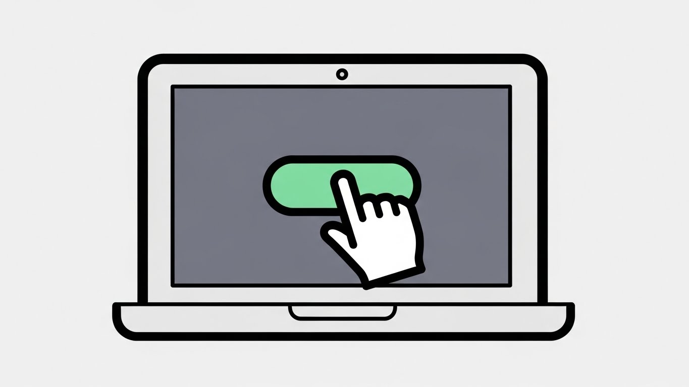 (Minimalist Flat 2D Vector): Focus Button + Visualizing Frictionless Action