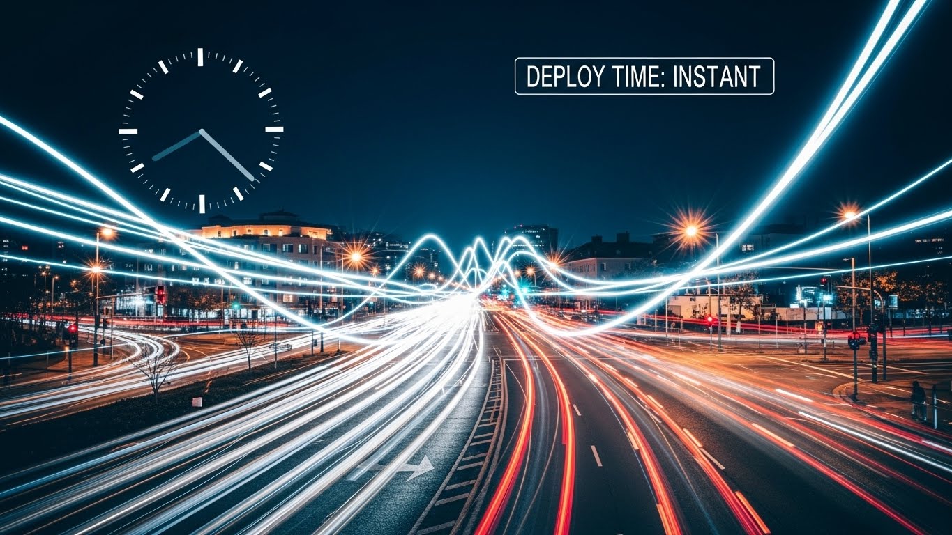 (Hyper-lapse Stock Footage): Accelerated City + Quantifying Deployment Speed