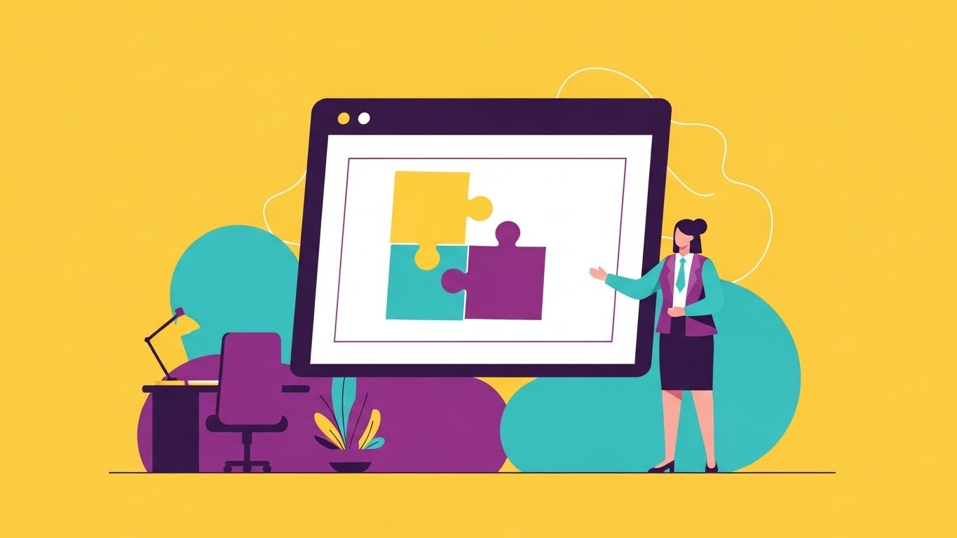 (2D Animation & UI Composition): Puzzle Connection + Visualizing Seamless Integration