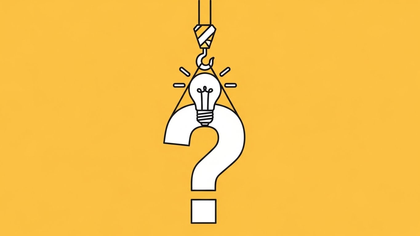 (Minimalist Flat 2D Vector): Question to Answer - Visualizing Support