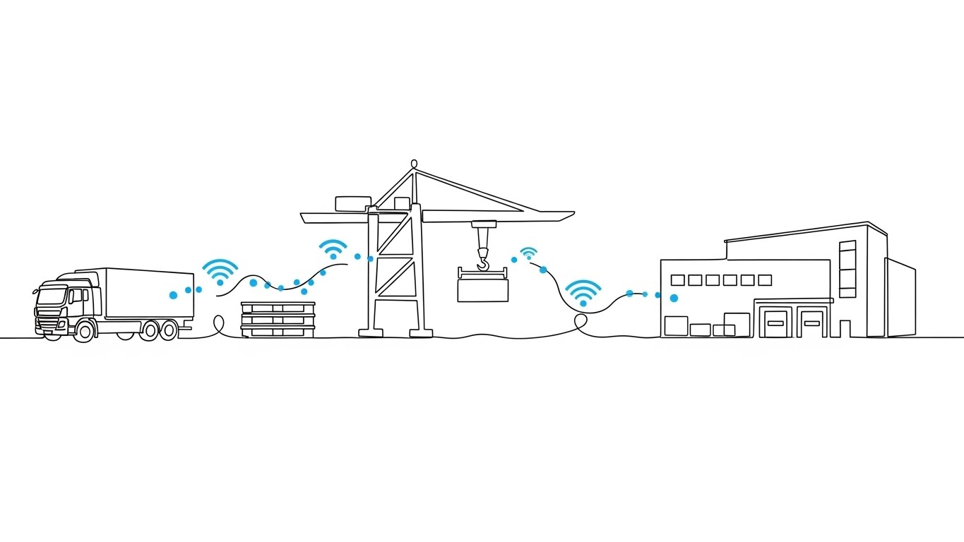 (2D Line Art Animation): Continuous Flow - Visualizing the Supply Chain