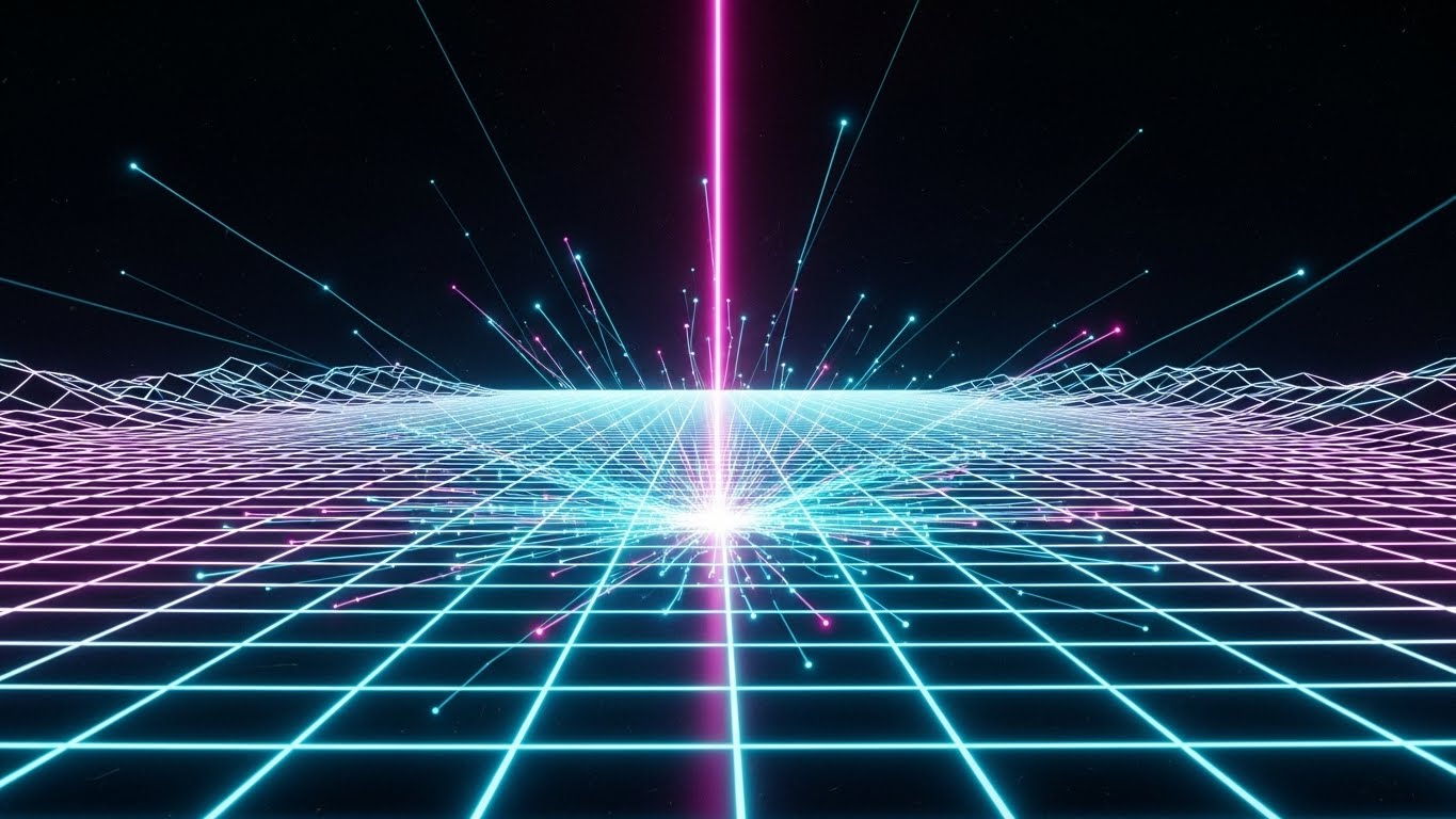 (Futuristic Neon/Dark Mode): Digital Horizon + Visualizing Infinite Scale