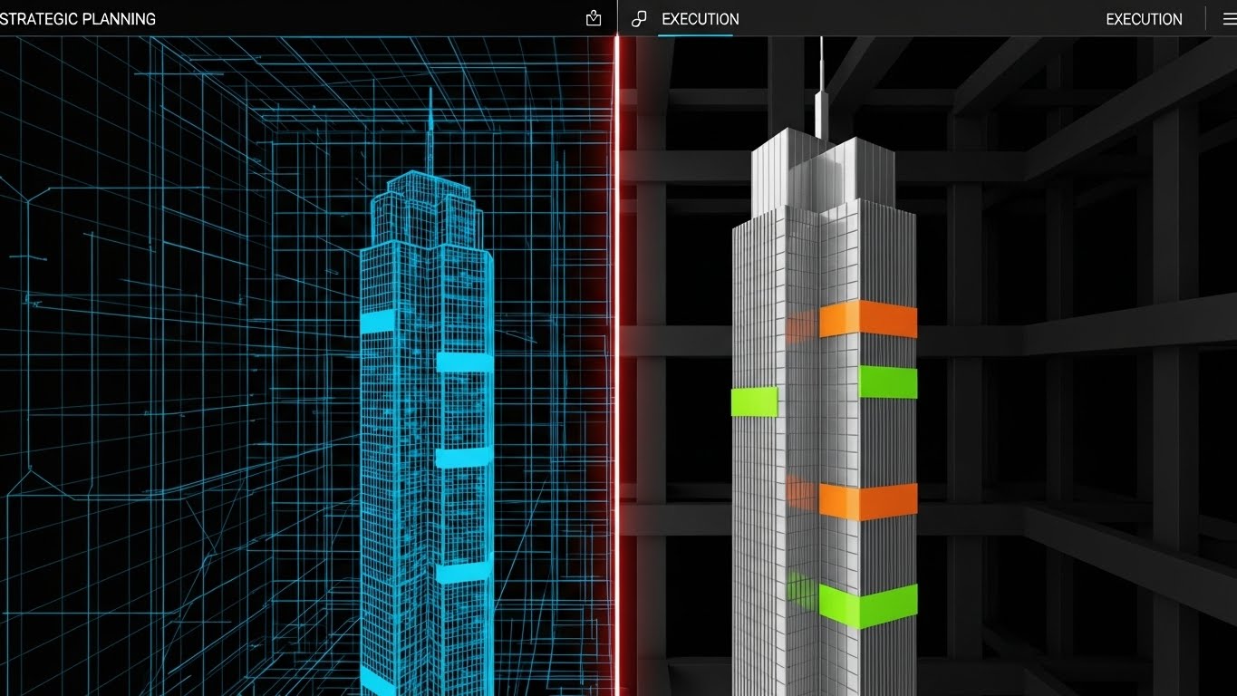 (Wireframe to Reality): Blueprint Transition + Visualizing Market Displacement