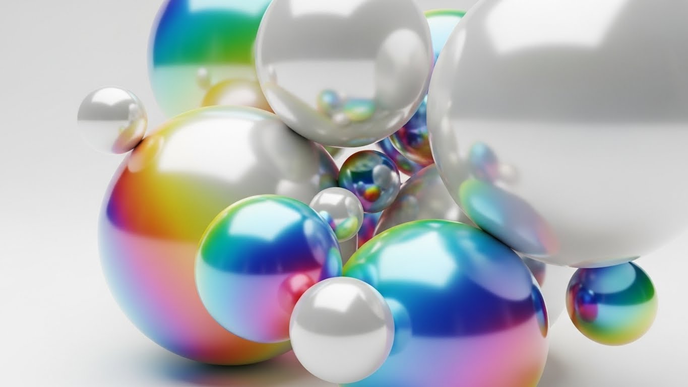(Abstract 2D Glossy): Merging Spheres + Visualizing Organic Expansion
