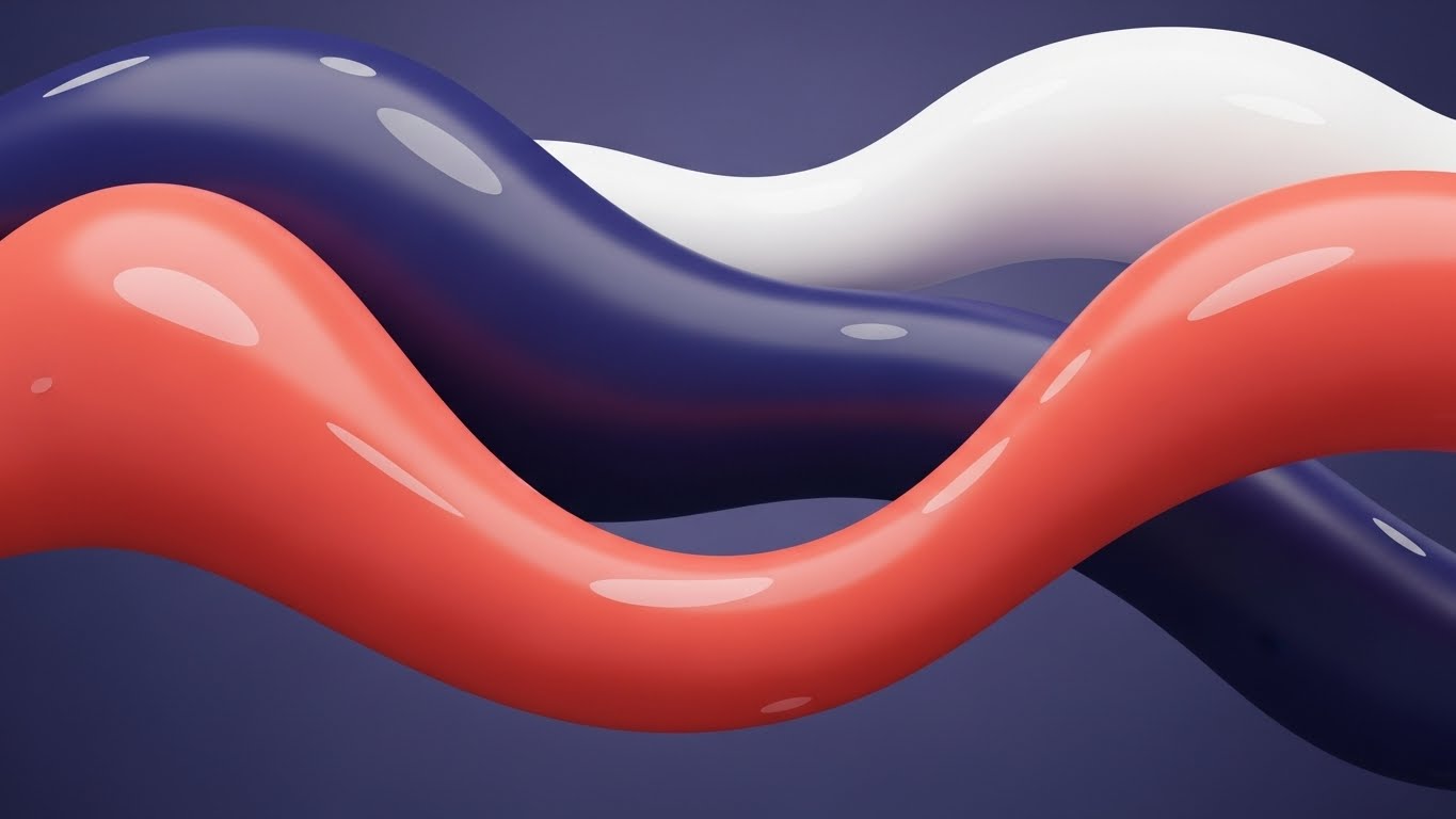 (Abstract 2D Motion): Fluid Glossy Waves + Visualizing Digital Liquidity