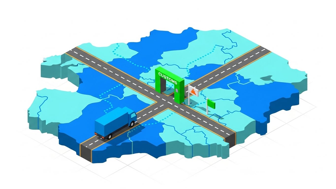 (Isometric 2D): Organized Logistics — Streamlined Compliance
