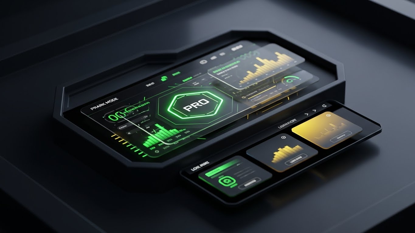 (Dark Mode UI Showcase): Premium Dashboard + Visualizing High Performance