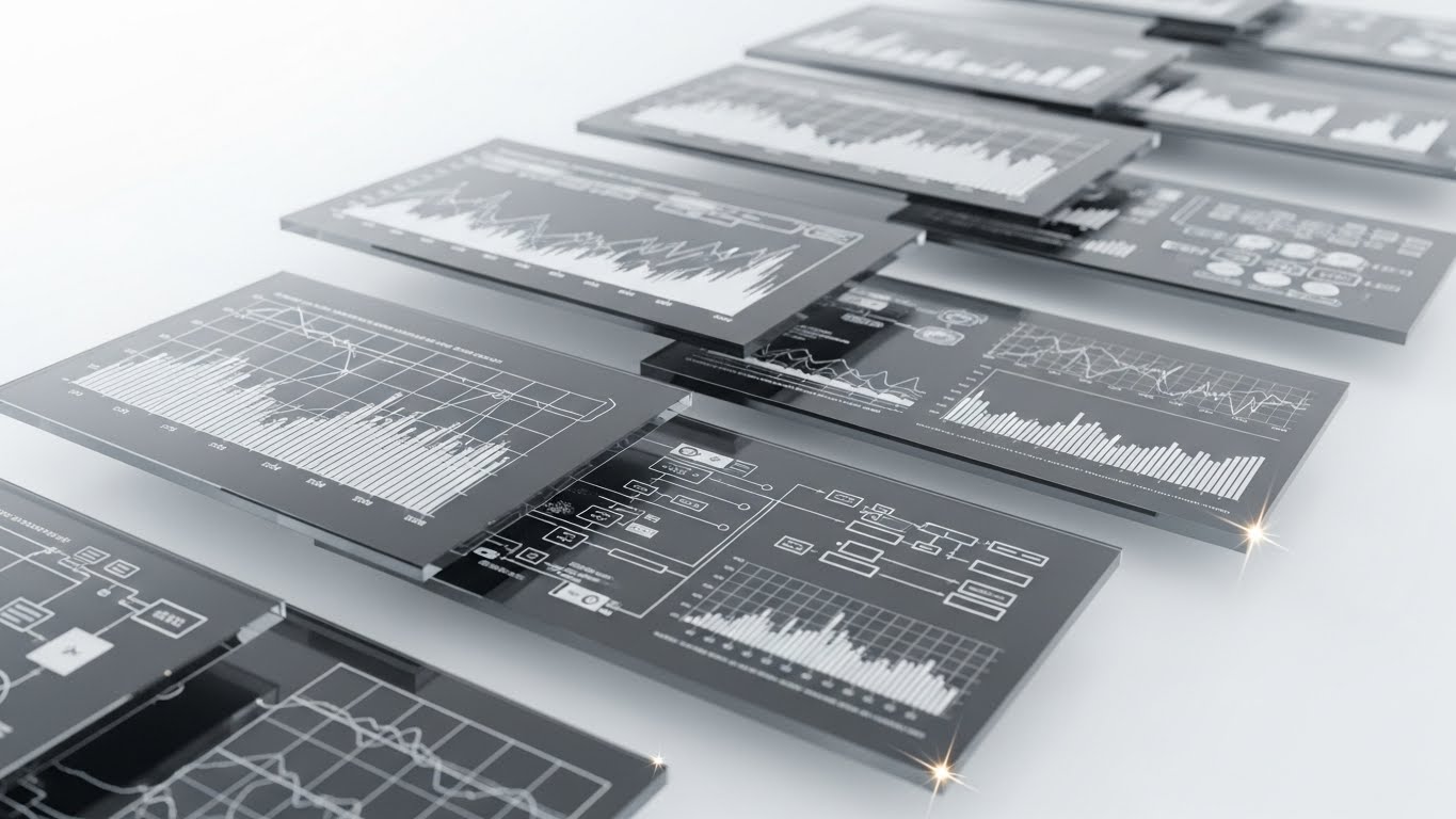 (3D Parallax UI Presentation): Floating Glass + Visualizing Data Depth