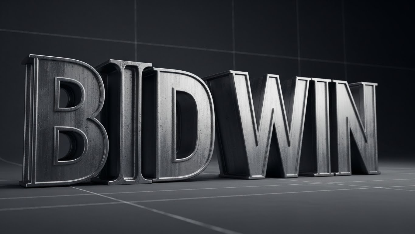 (Bold Kinetic Typography): Steel Textures + Building Trust Strength