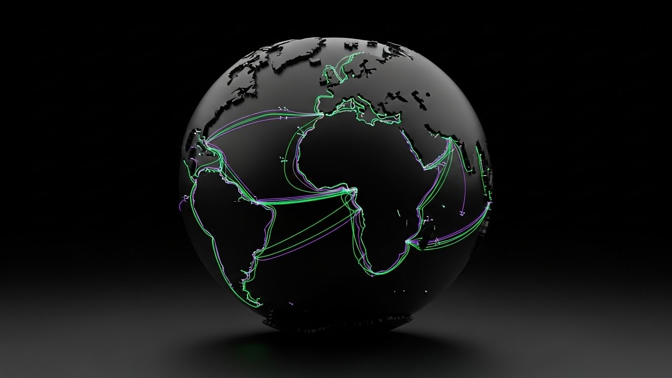 (Futuristic Neon): Neon Itineraries + Global Fleet Oversight