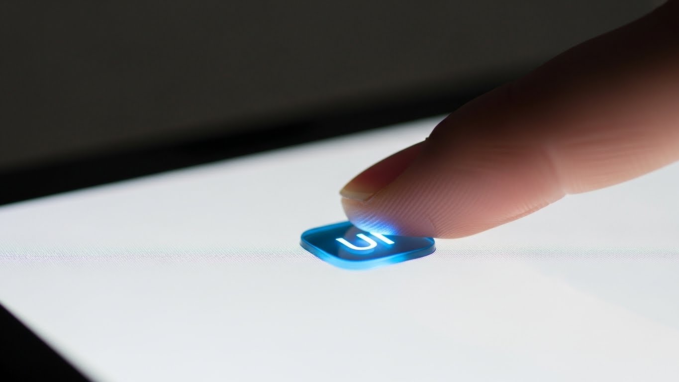 (Macro UI Interaction): Haptic Glow + Precision Usability