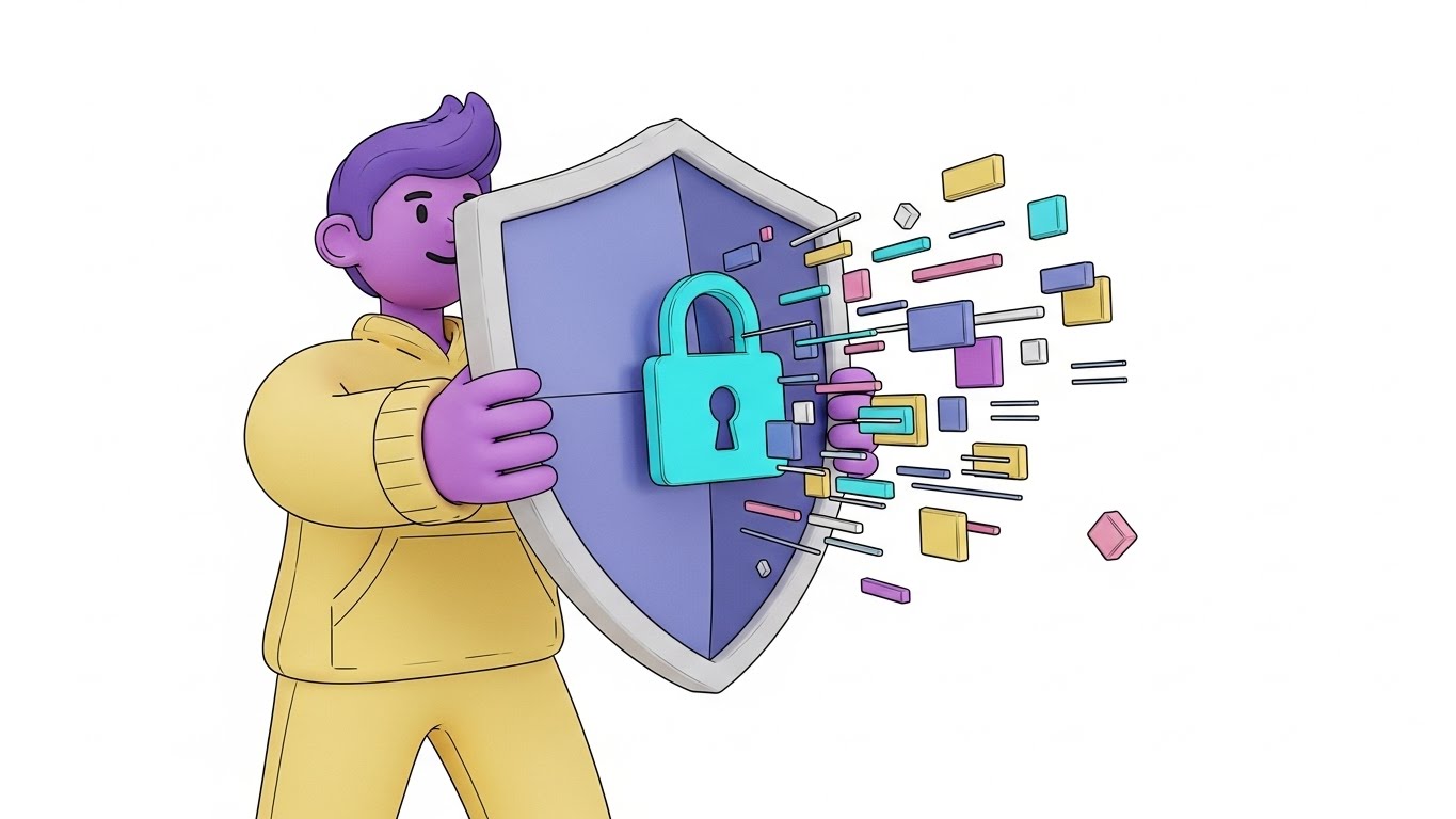 (2D Animation & UI): Cyber Shield + Data Sovereignty Assurance