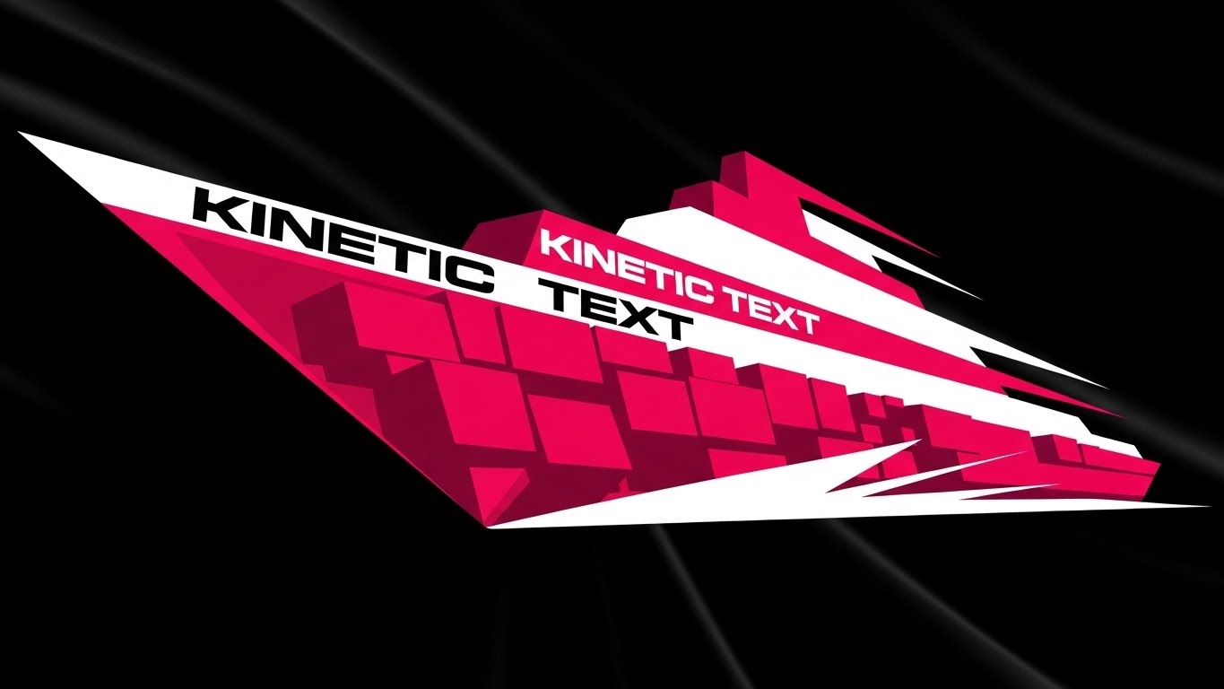 (Bold Kinetic Visual): Typographic Ship + Market Velocity