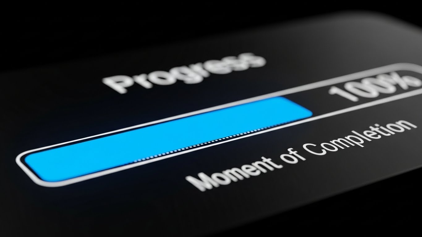 (Macro UI): Electric Blue Bar + Accelerating Time-To-Value