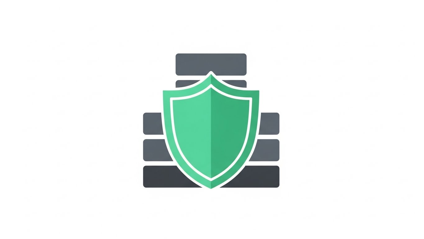 (Minimalist Flat 2D): Mint Shield + Data Sovereignty