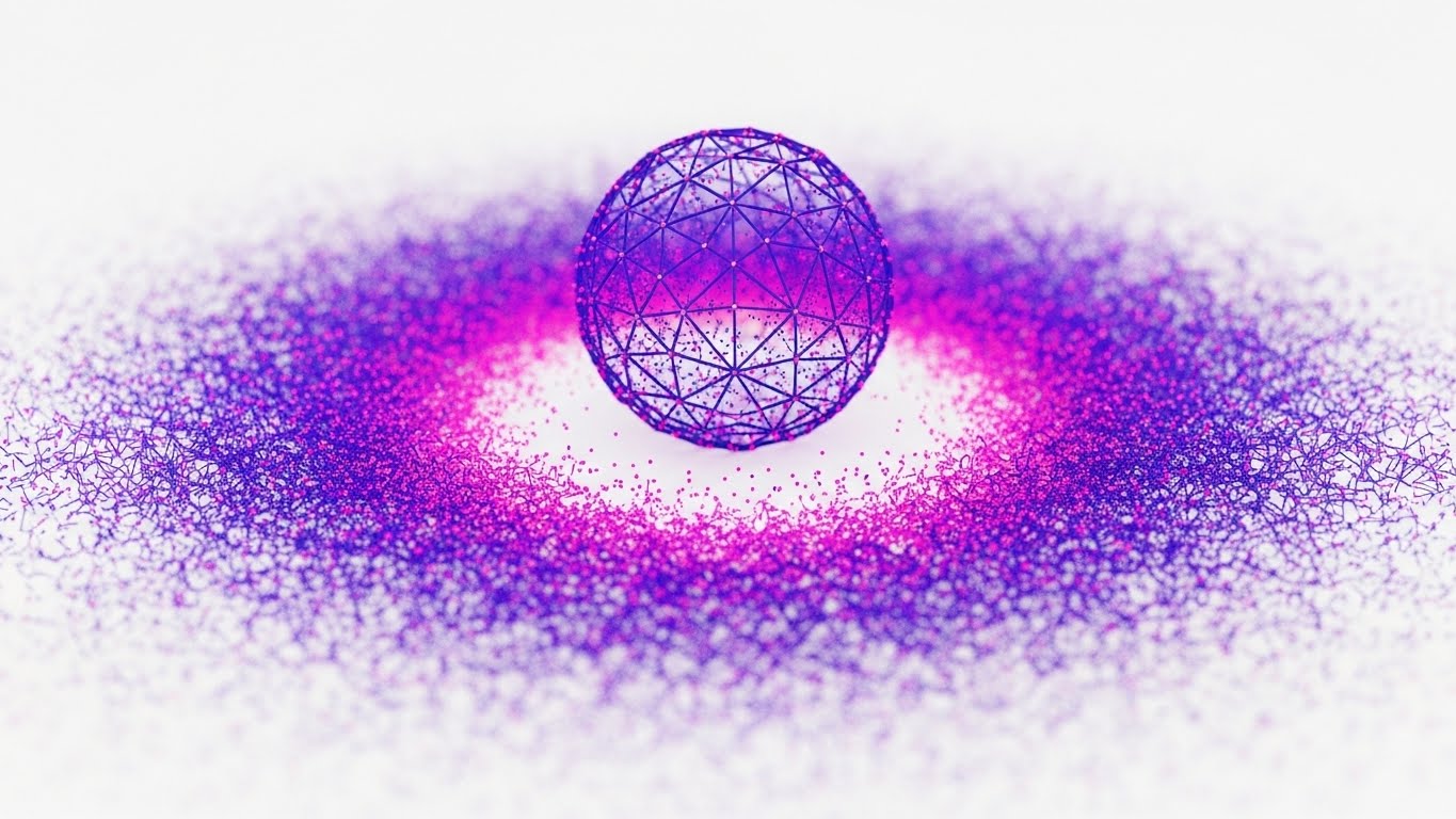 (Generative Art): Purple Chaos + Organized Core