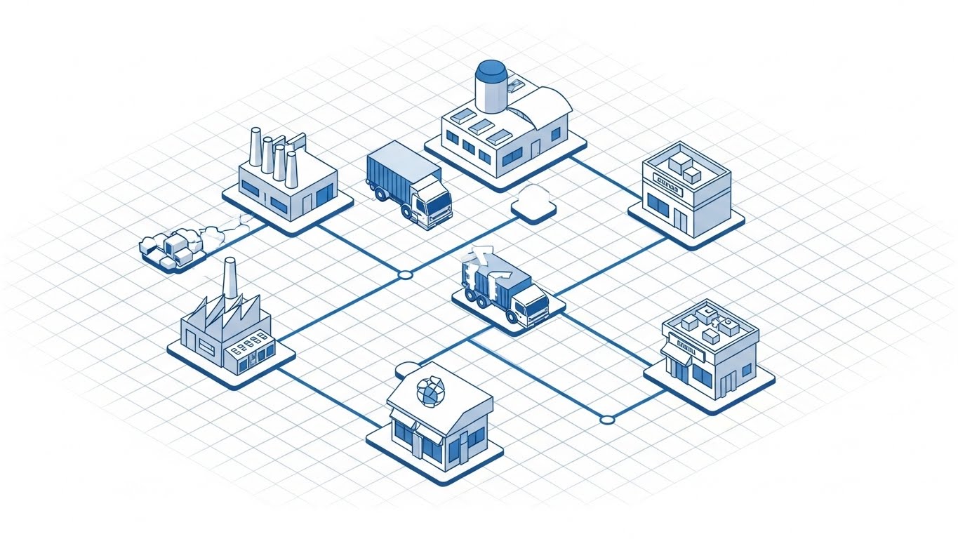 (Isometric 2D): Blueprint Precision + Network Design