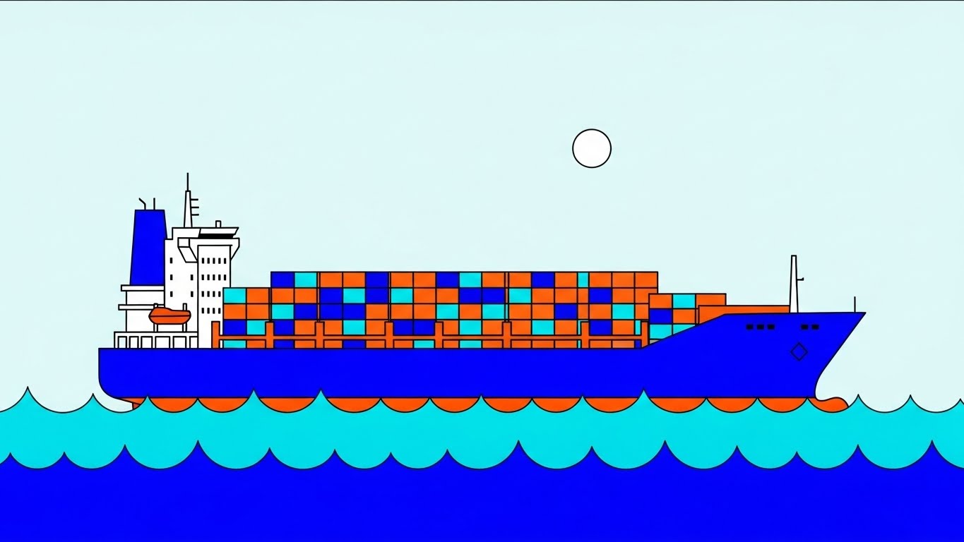 (Minimalist Flat 2D Vector): Cobalt Geometry + Precision Without Cognitive Load