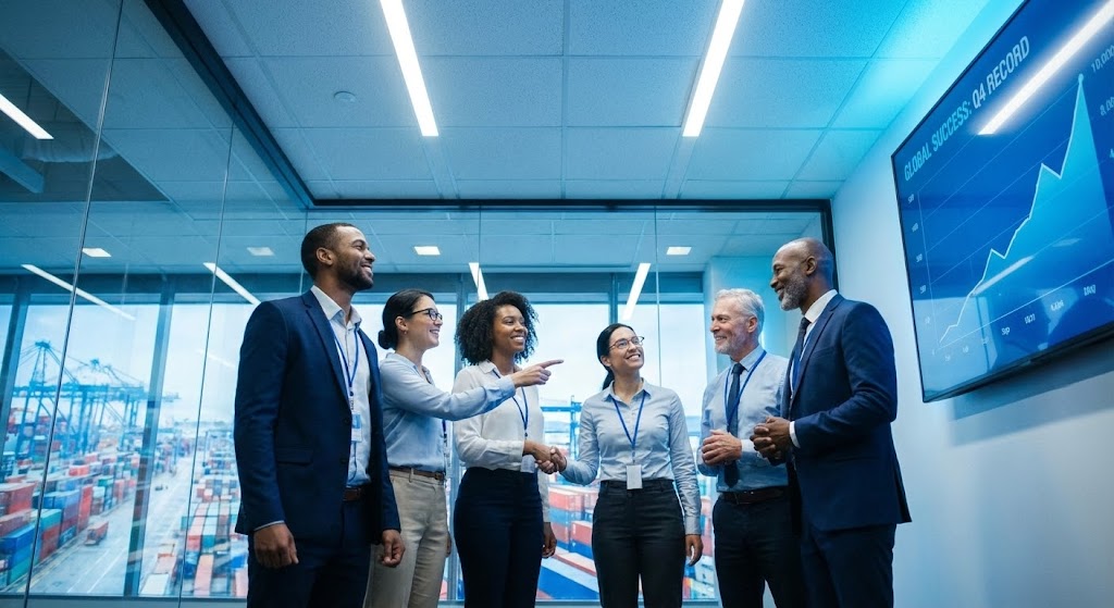 (Aspirational Stock Montage): Corporate Blue + Driving Organizational Advocacy