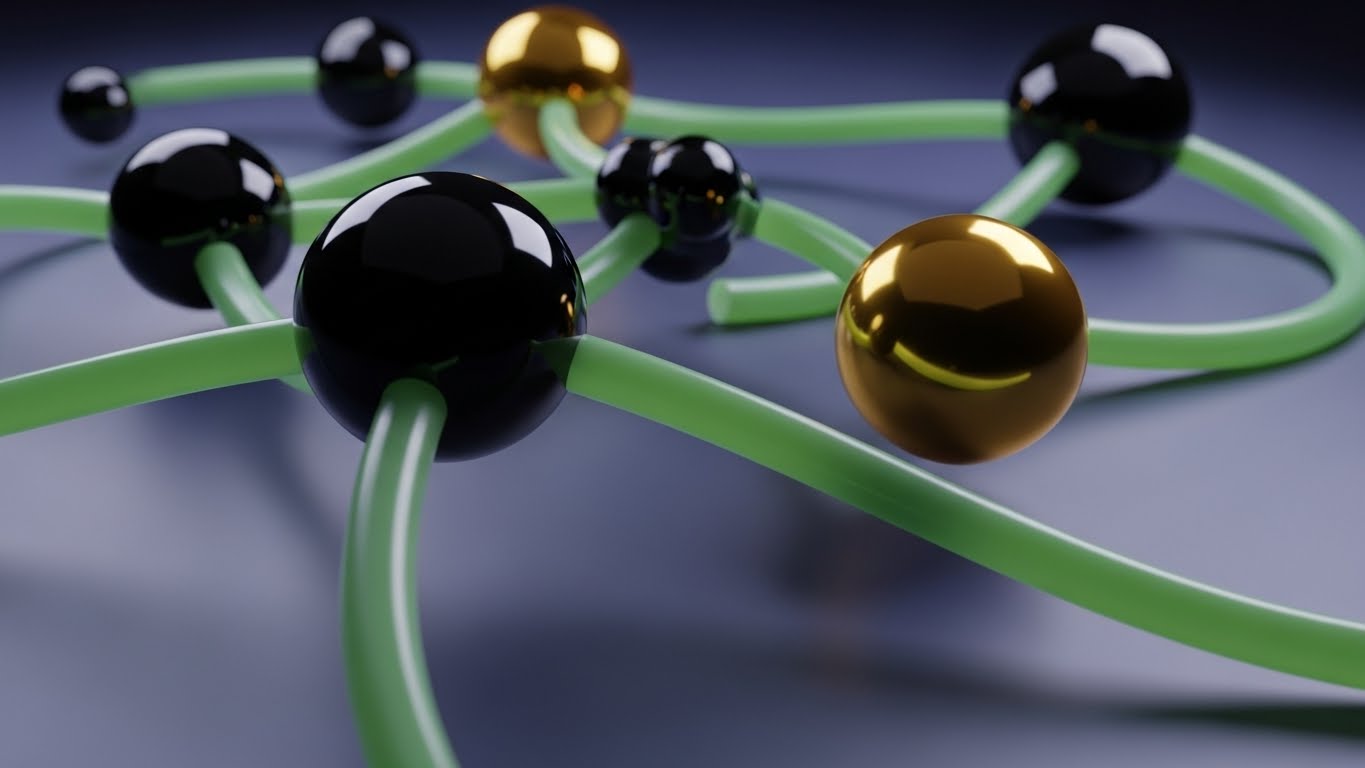 (Abstract 2D glossy): Liquid Silver + Connecting Global Data Streams