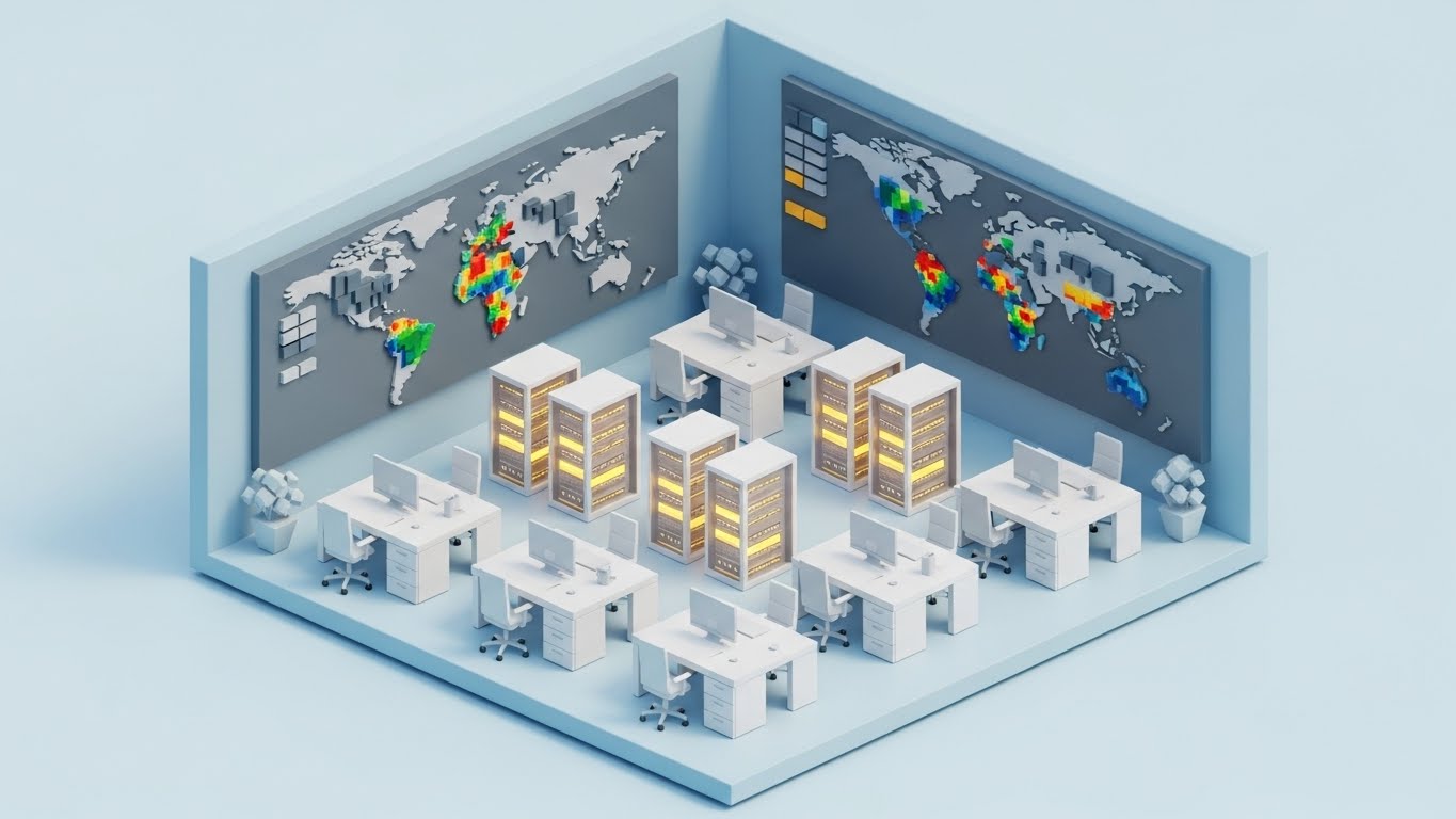 (Abstract 3D AI Visualization): Neural Intelligence – The Brain of Logistics