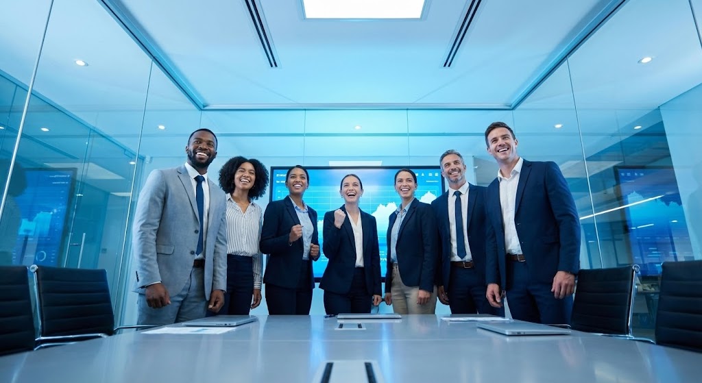 (Aspirational Stock Montage): Team Victory – Unifying the Workforce