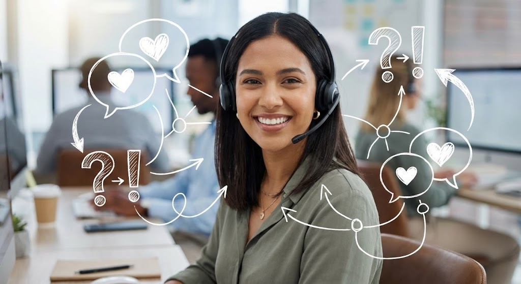 (2D Graphics Over Live Action): Human-Centric Support – Empathy Scaled Digitally