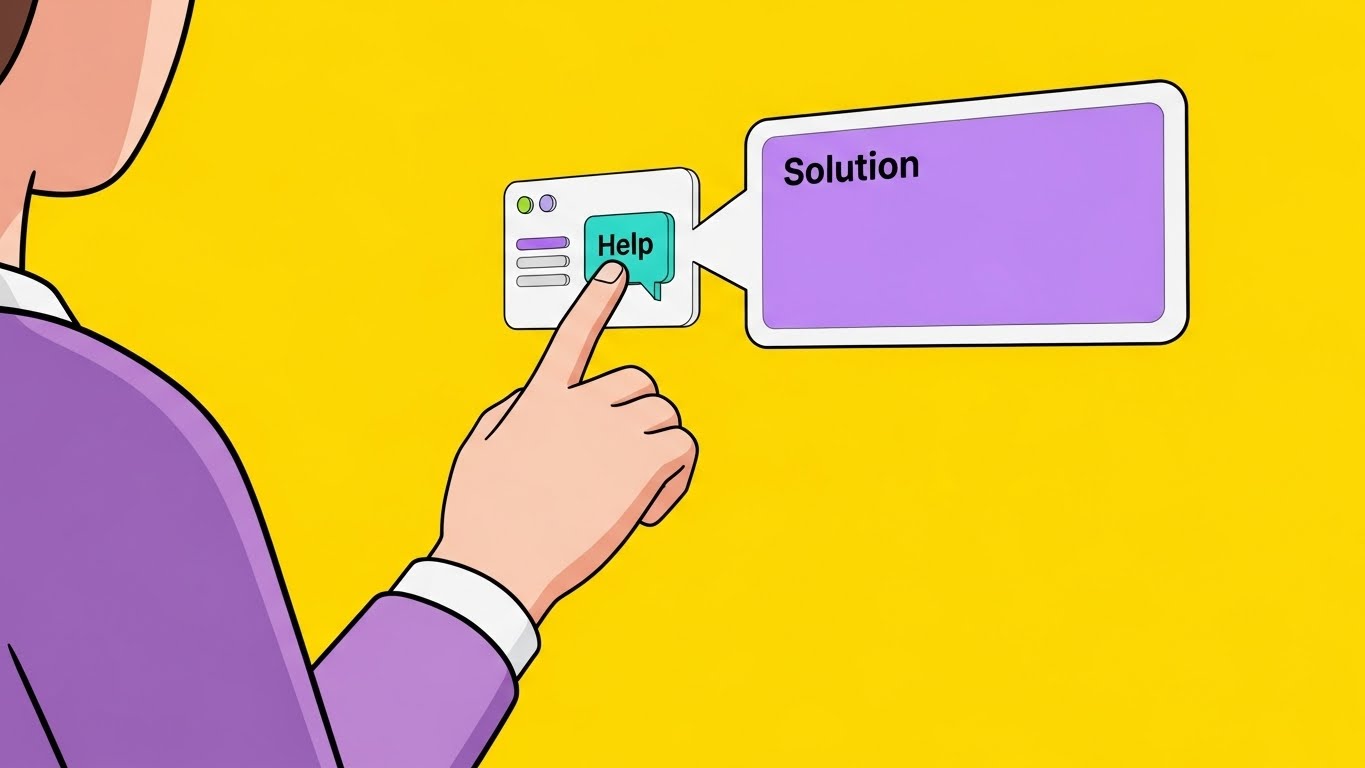 (2D Animation & UI): Help Bubble + Guides Self-Serve Onboarding