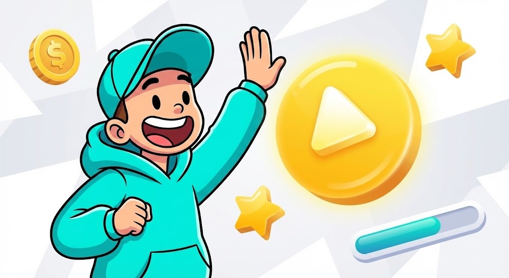 (2D Animation & UI Composition): The Friendly Start: Humanizing the first click.