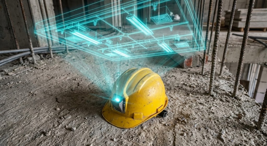 (Holographic UI over 3D): Future-Tech Projection + Modernizing the Trade