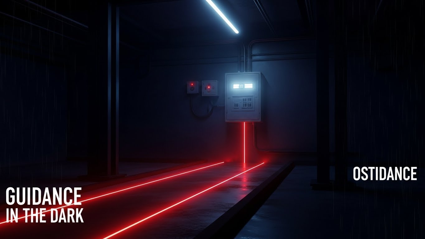 (Neon Guidance): Glowing Path + Navigating Complexity