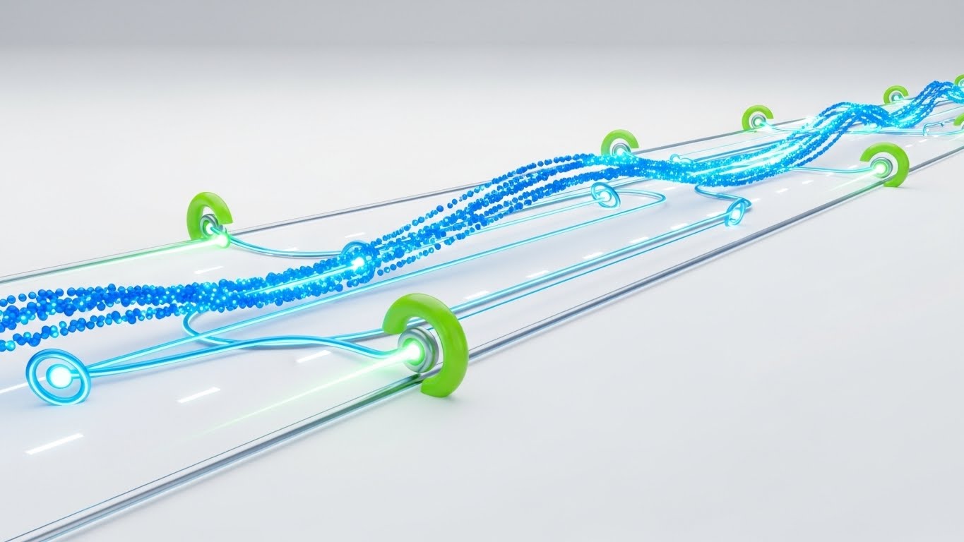 (Abstract Motion): Glowing Particles + Visualizing Real-Time Flow