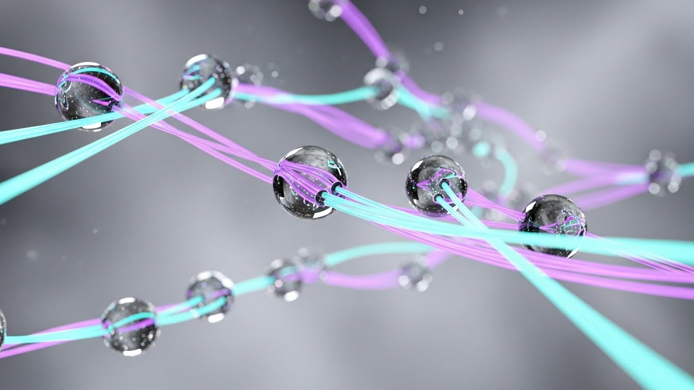 (Abstract 3D AI Visualization): Neural Nodes – Projecting Intelligent Infrastructure