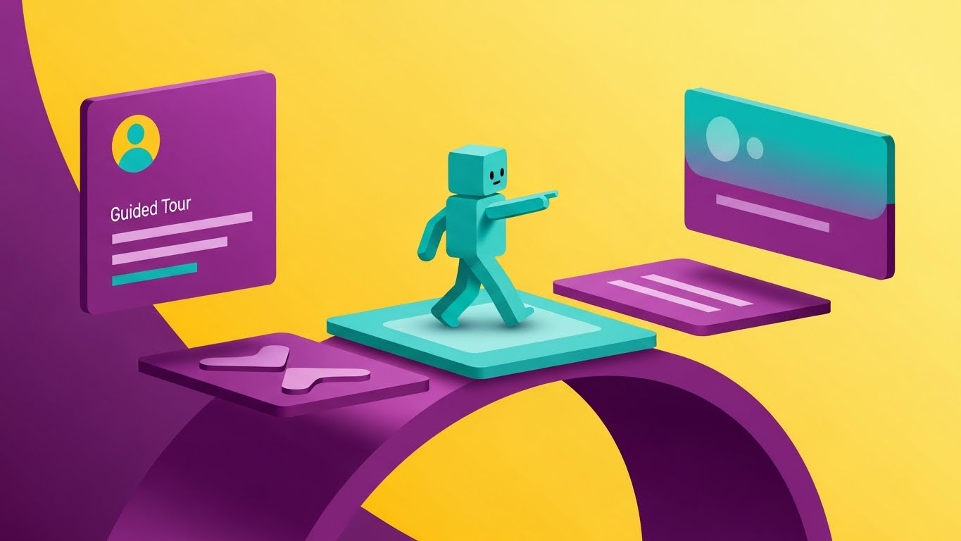 (2D Animation & UI Composition): Guided Bridge – Automating User Onboarding