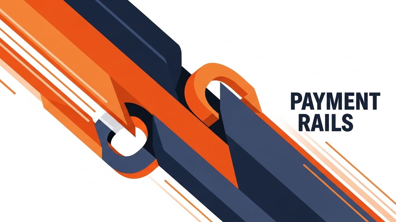 (Bold Kinetic Typography): Geometric Motion – Accelerating Payment Rails